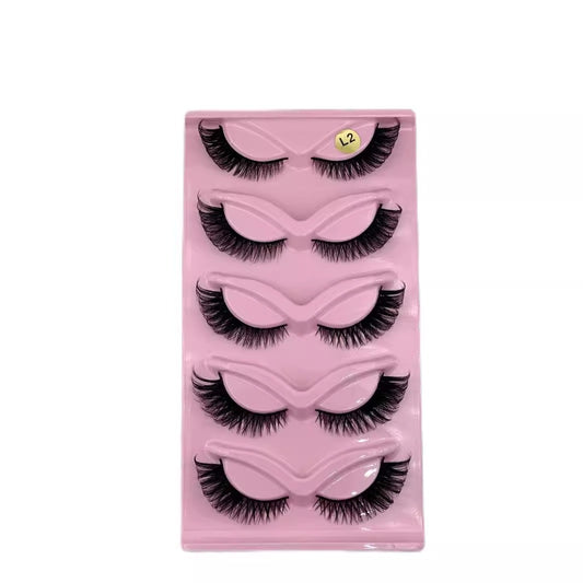 5 Pairs Multi-layer Thick Cat Eye False Eyelashes