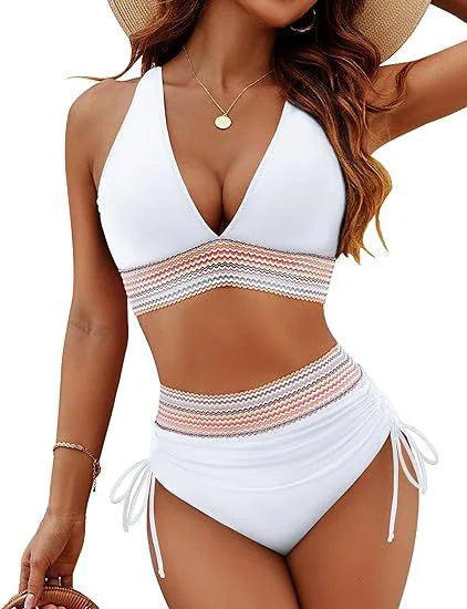 High Waist Bikini Split Suit